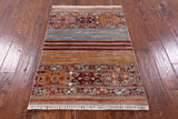 Khorjin Persian Gabbeh Handmade Wool Rug - 2' 8" X 4' 0" - Golden Nile