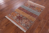 Khorjin Persian Gabbeh Handmade Wool Rug - 2' 8" X 4' 0" - Golden Nile