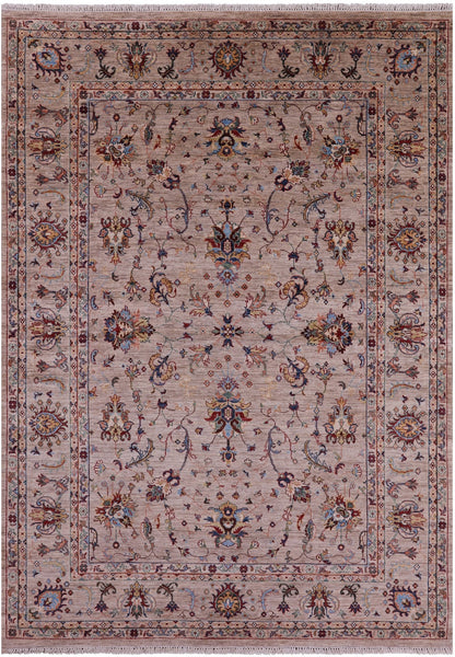 Peshawar Hand Knotted Wool Rug - 6' 11" X 9' 9" - Golden Nile