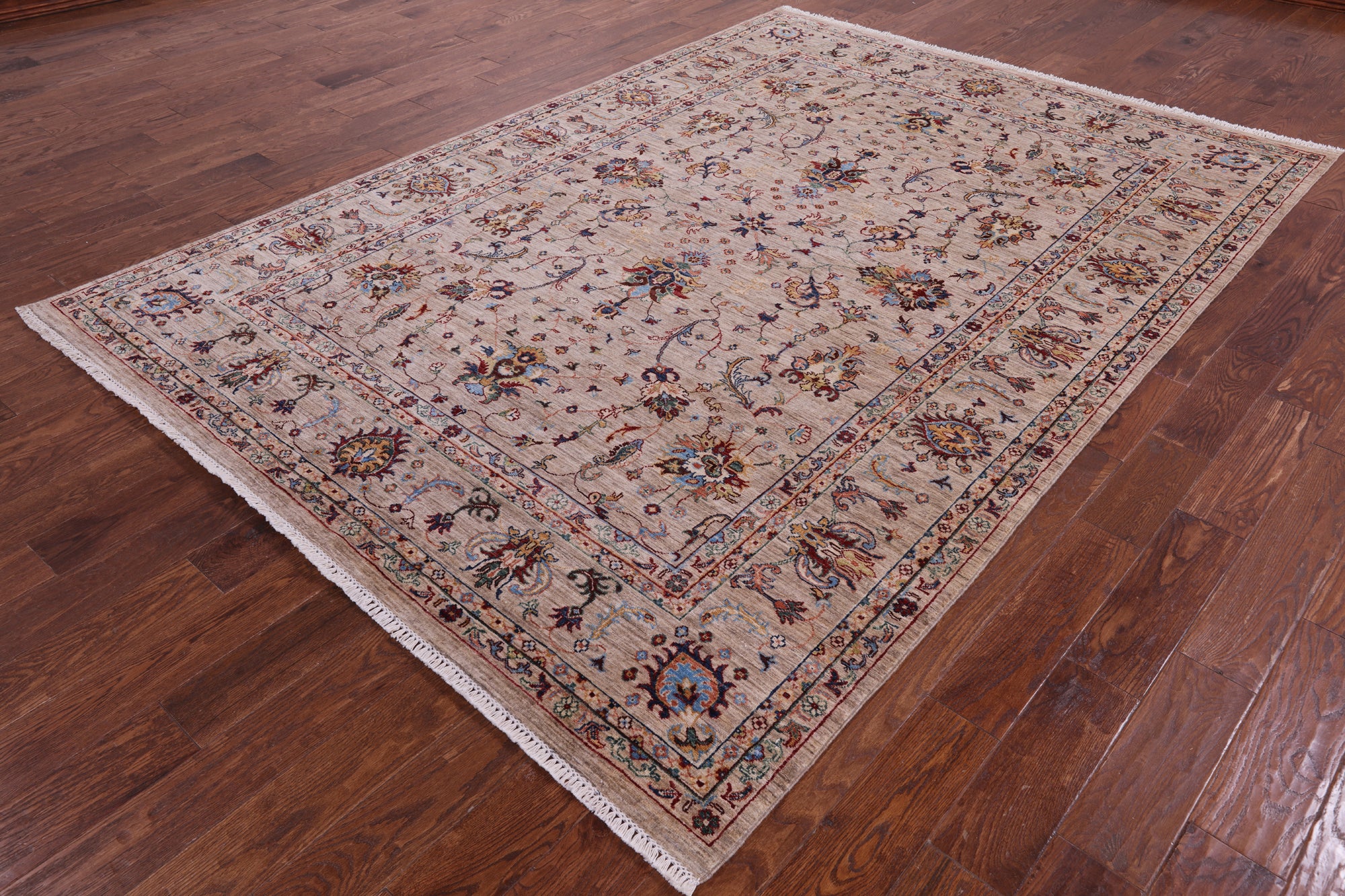 Peshawar Hand Knotted Wool Rug - 6' 11" X 9' 9" - Golden Nile