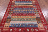 Tribal Persian Gabbeh Hand Knotted Wool Rug - 5' 10" X 8' 1" - Golden Nile
