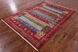 Tribal Persian Gabbeh Hand Knotted Wool Rug - 5' 10" X 8' 1" - Golden Nile