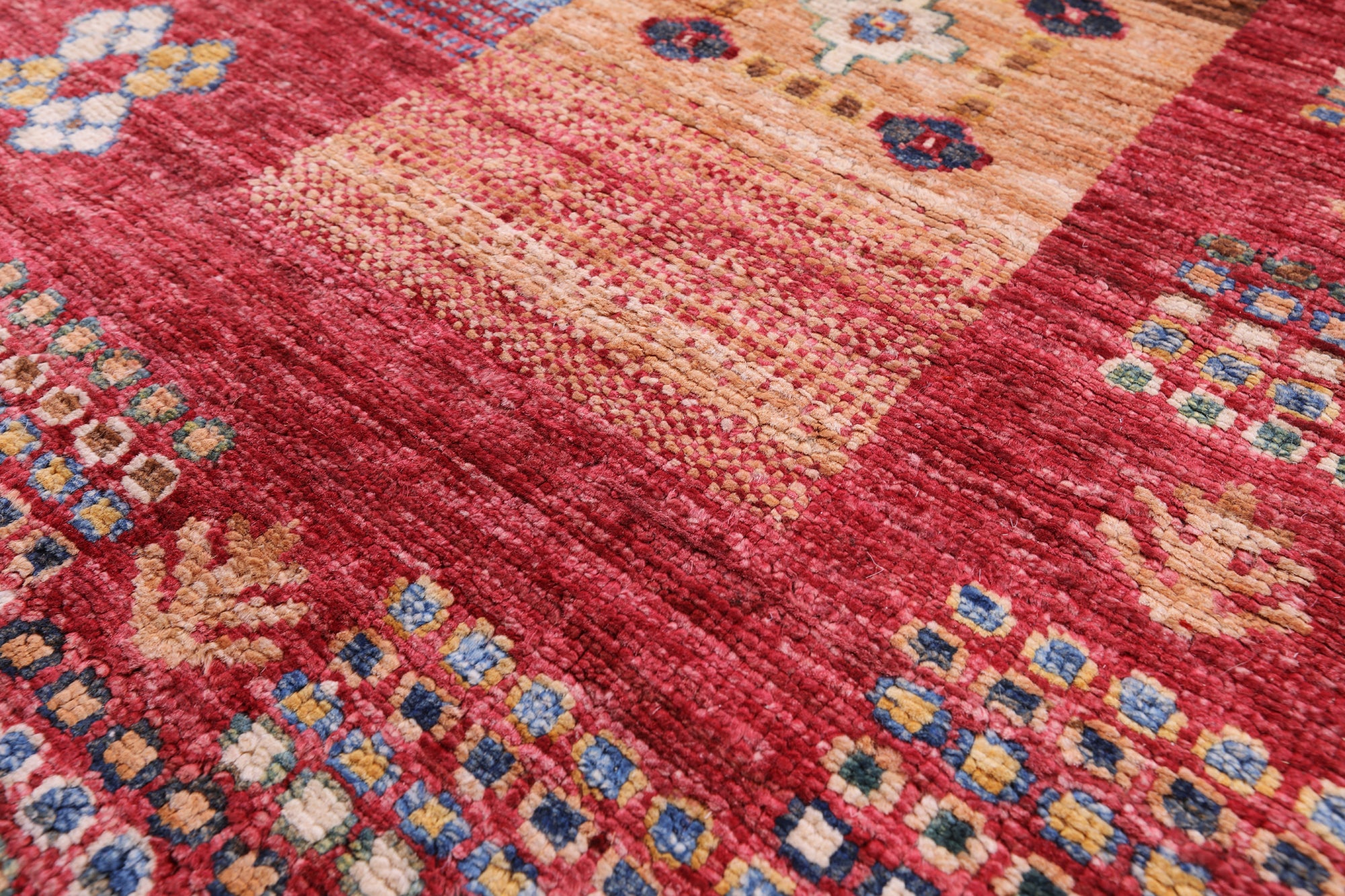 Tribal Persian Gabbeh Hand Knotted Wool Rug - 5' 10" X 8' 1" - Golden Nile
