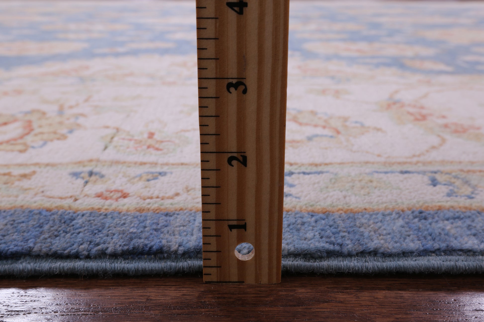 Blue Peshawar Hand Knotted Wool Rug - 8' 3" X 9' 11" - Golden Nile