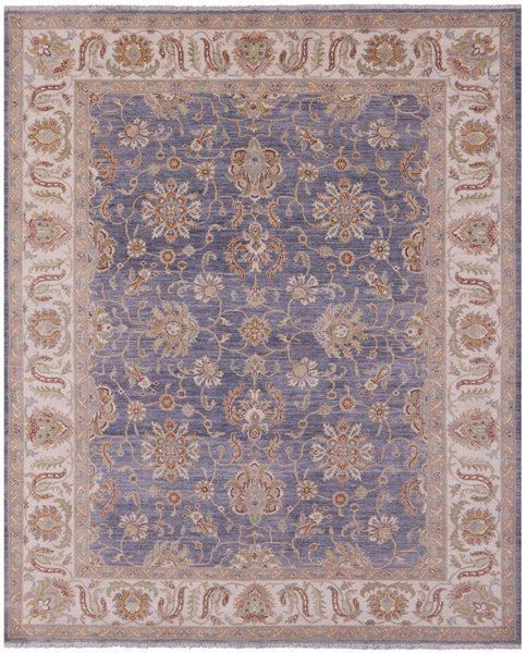 Peshawar Hand Knotted Wool Rug - 8' 0" X 9' 11" - Golden Nile