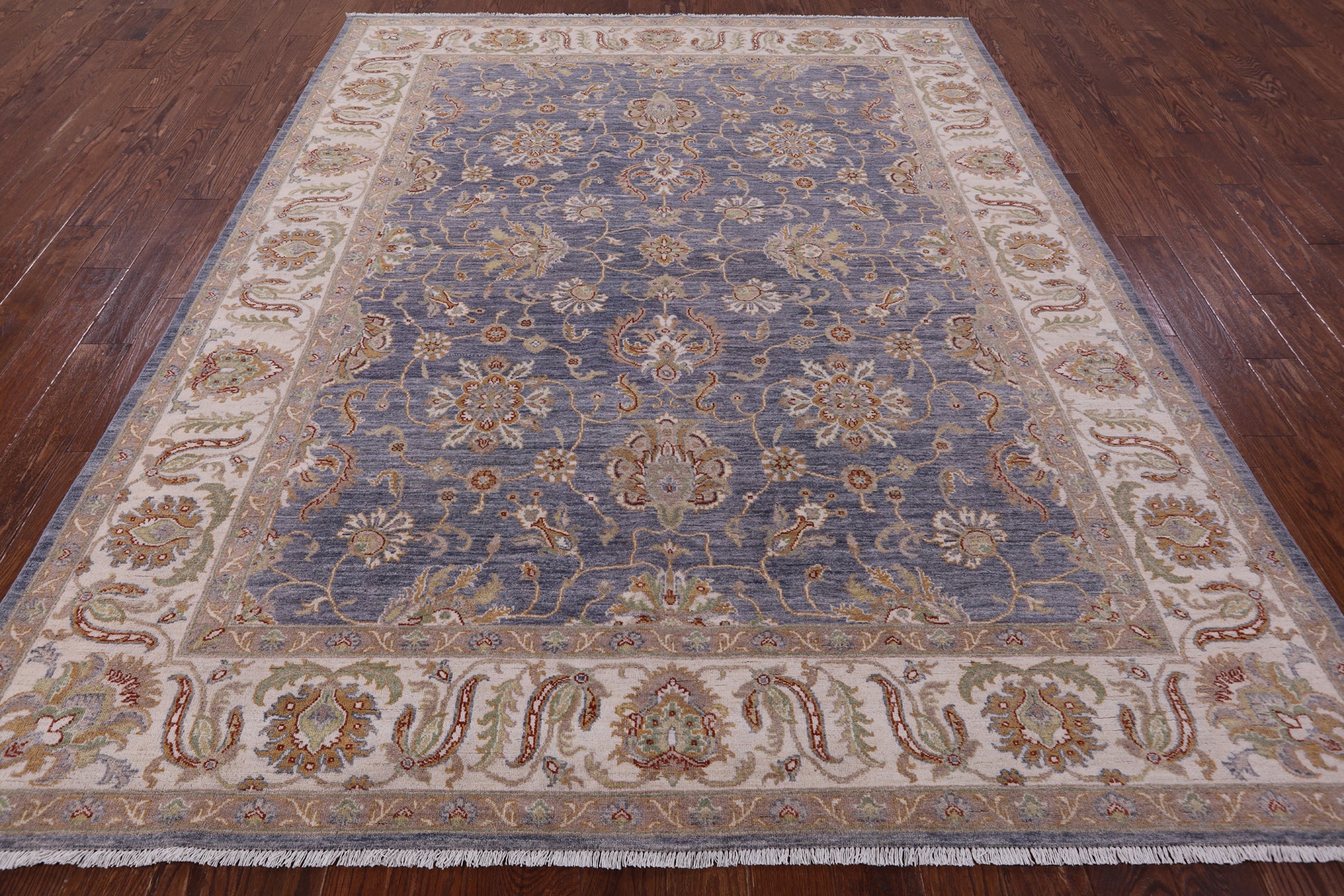Peshawar Hand Knotted Wool Rug - 8' 0" X 9' 11" - Golden Nile