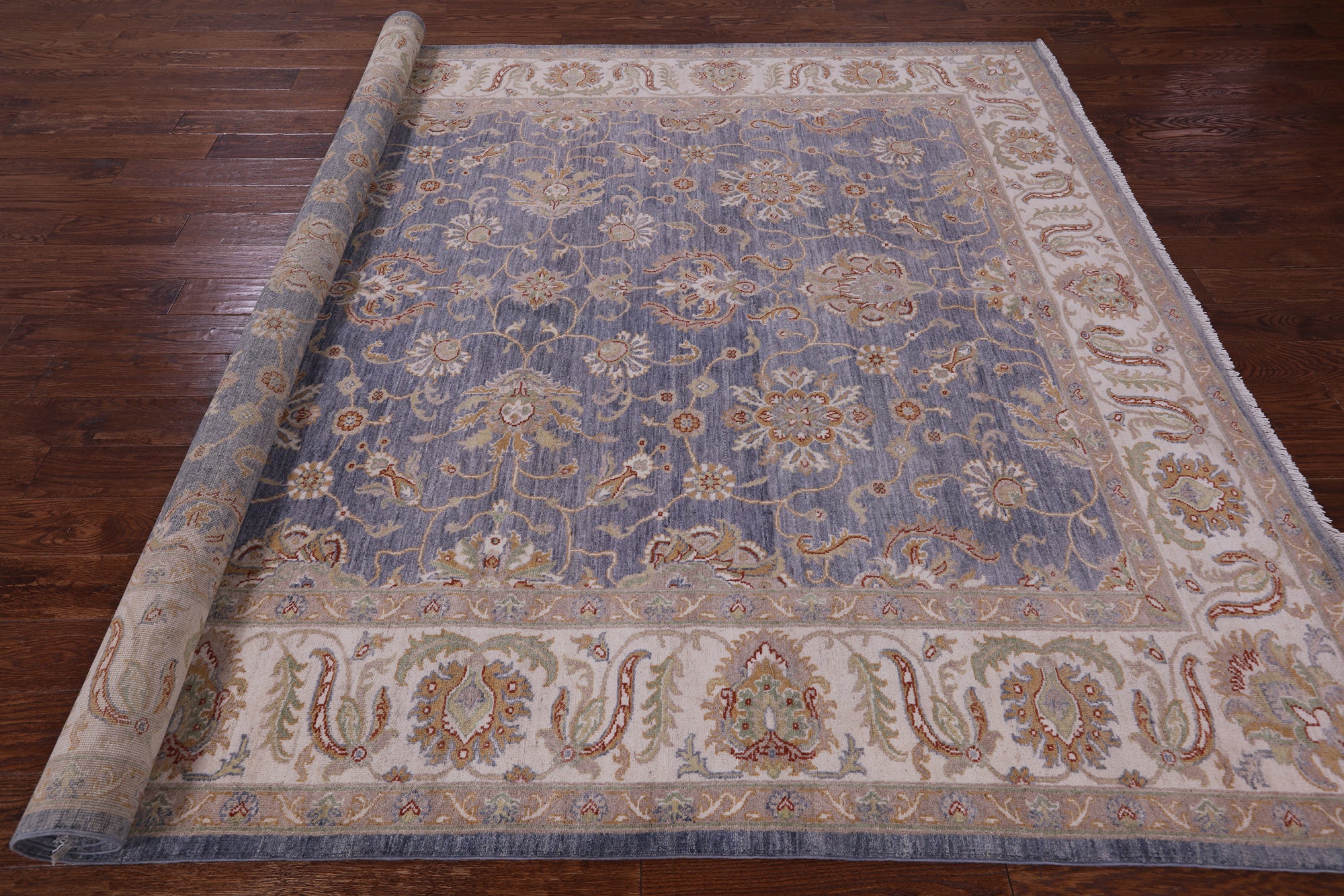 Peshawar Hand Knotted Wool Rug - 8' 0" X 9' 11" - Golden Nile