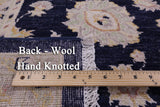 Blue Peshawar Hand Knotted Wool Rug - 7' 11" X 9' 9" - Golden Nile
