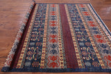 Tribal Persian Gabbeh Handmade Wool Rug - 8' 2" X 9' 8" - Golden Nile