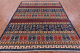Tribal Persian Gabbeh Handmade Wool Rug - 8' 2" X 9' 8" - Golden Nile