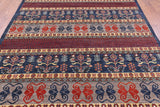 Tribal Persian Gabbeh Handmade Wool Rug - 8' 2" X 9' 8" - Golden Nile