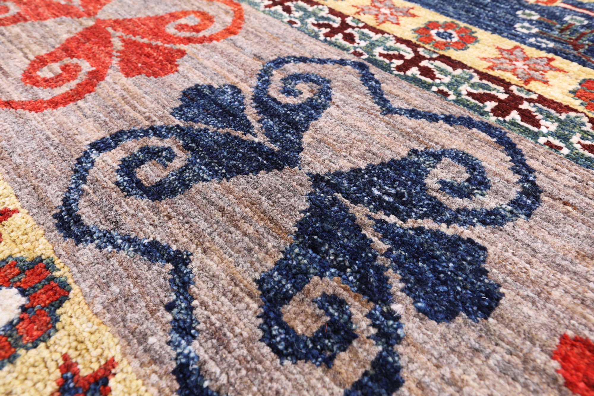 Tribal Persian Gabbeh Handmade Wool Rug - 8' 2" X 9' 8" - Golden Nile