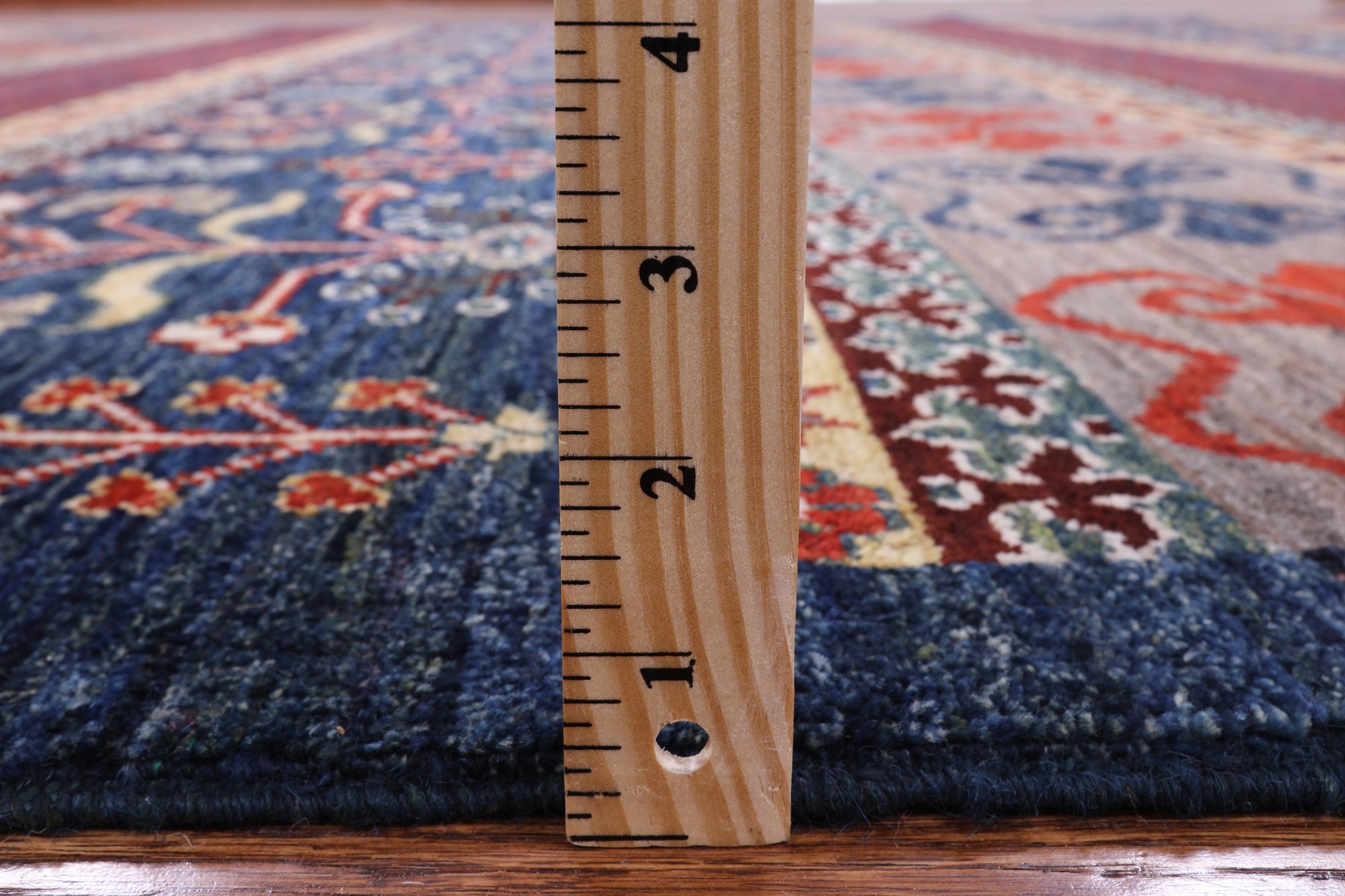 Tribal Persian Gabbeh Handmade Wool Rug - 8' 2" X 9' 8" - Golden Nile