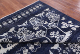 Blue Tribal Persian Gabbeh Handmade Wool Rug - 8' 1" X 10' 0" - Golden Nile