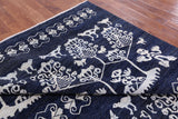 Blue Tribal Persian Gabbeh Handmade Wool Rug - 8' 1" X 10' 0" - Golden Nile