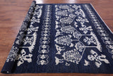 Blue Tribal Persian Gabbeh Handmade Wool Rug - 8' 1" X 10' 0" - Golden Nile