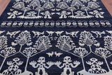 Blue Tribal Persian Gabbeh Handmade Wool Rug - 8' 1" X 10' 0" - Golden Nile