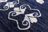 Blue Tribal Persian Gabbeh Handmade Wool Rug - 8' 1" X 10' 0" - Golden Nile