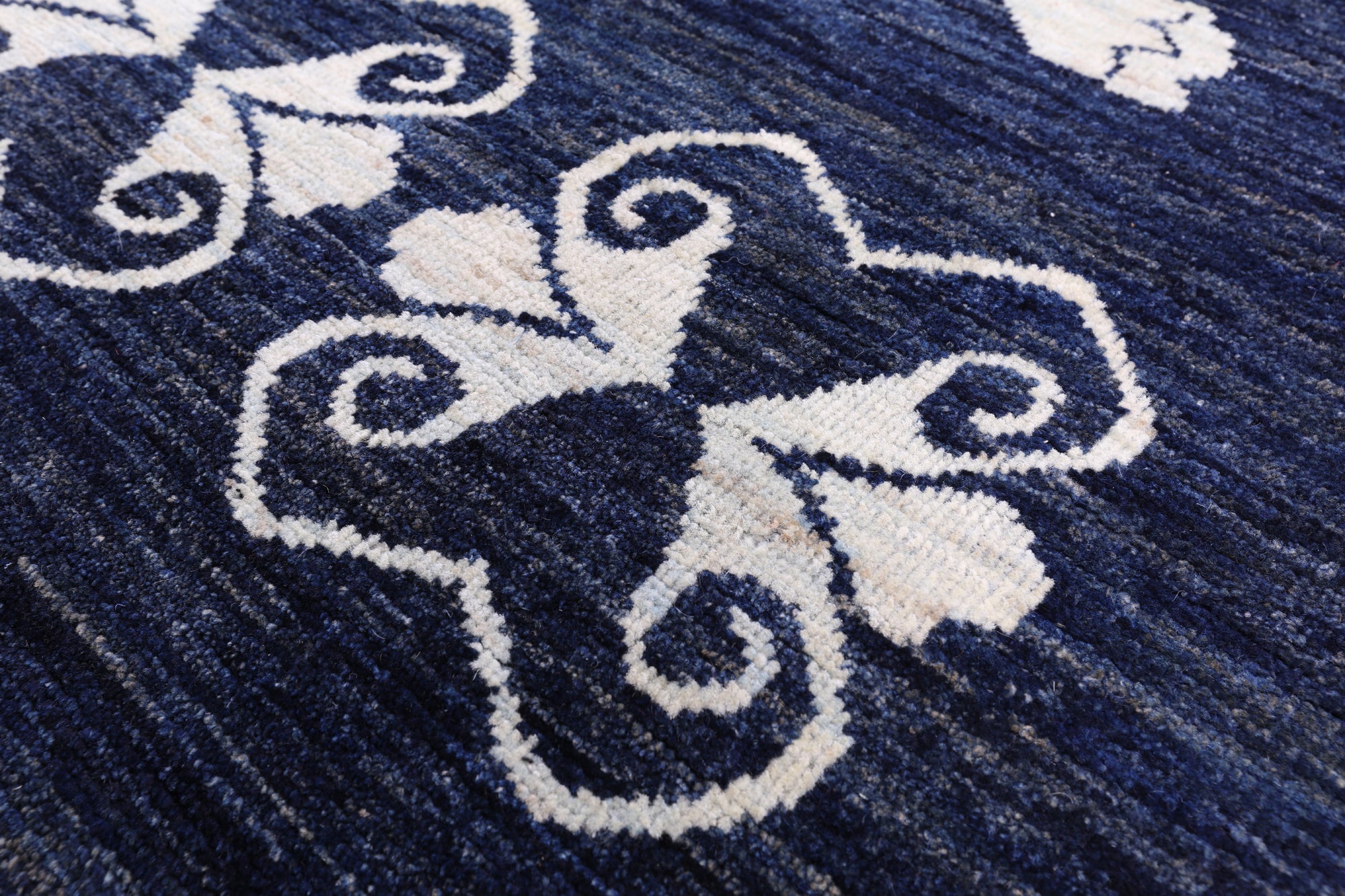 Blue Tribal Persian Gabbeh Handmade Wool Rug - 8' 1" X 10' 0" - Golden Nile