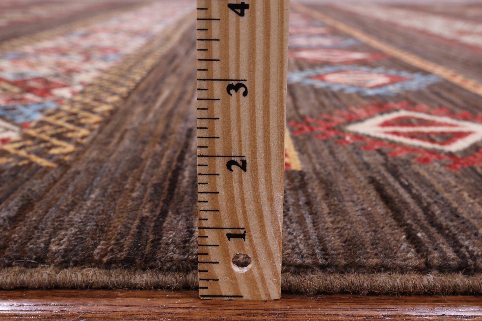 Brown Tribal Persian Gabbeh Hand Knotted Wool Rug - 8' 1" X 10' 2" - Golden Nile