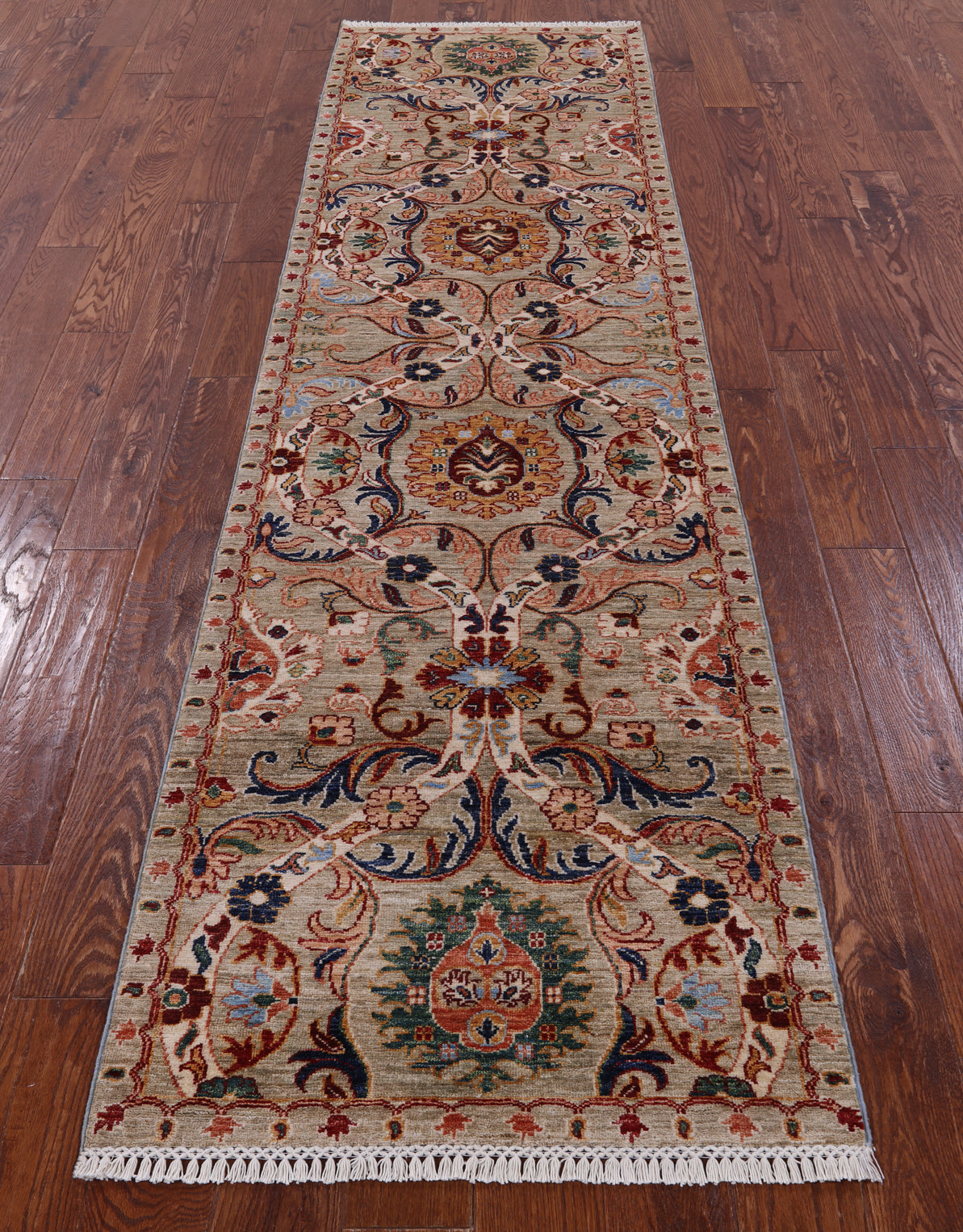Persian Tabriz Hand Knotted Wool Runner Rug - 2' 7" X 9' 9" - Golden Nile