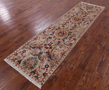 Persian Tabriz Hand Knotted Wool Runner Rug - 2' 7" X 9' 9" - Golden Nile