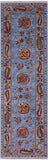 Blue Persian Tabriz Hand Knotted Wool Runner Rug - 2' 8" X 9' 10" - Golden Nile