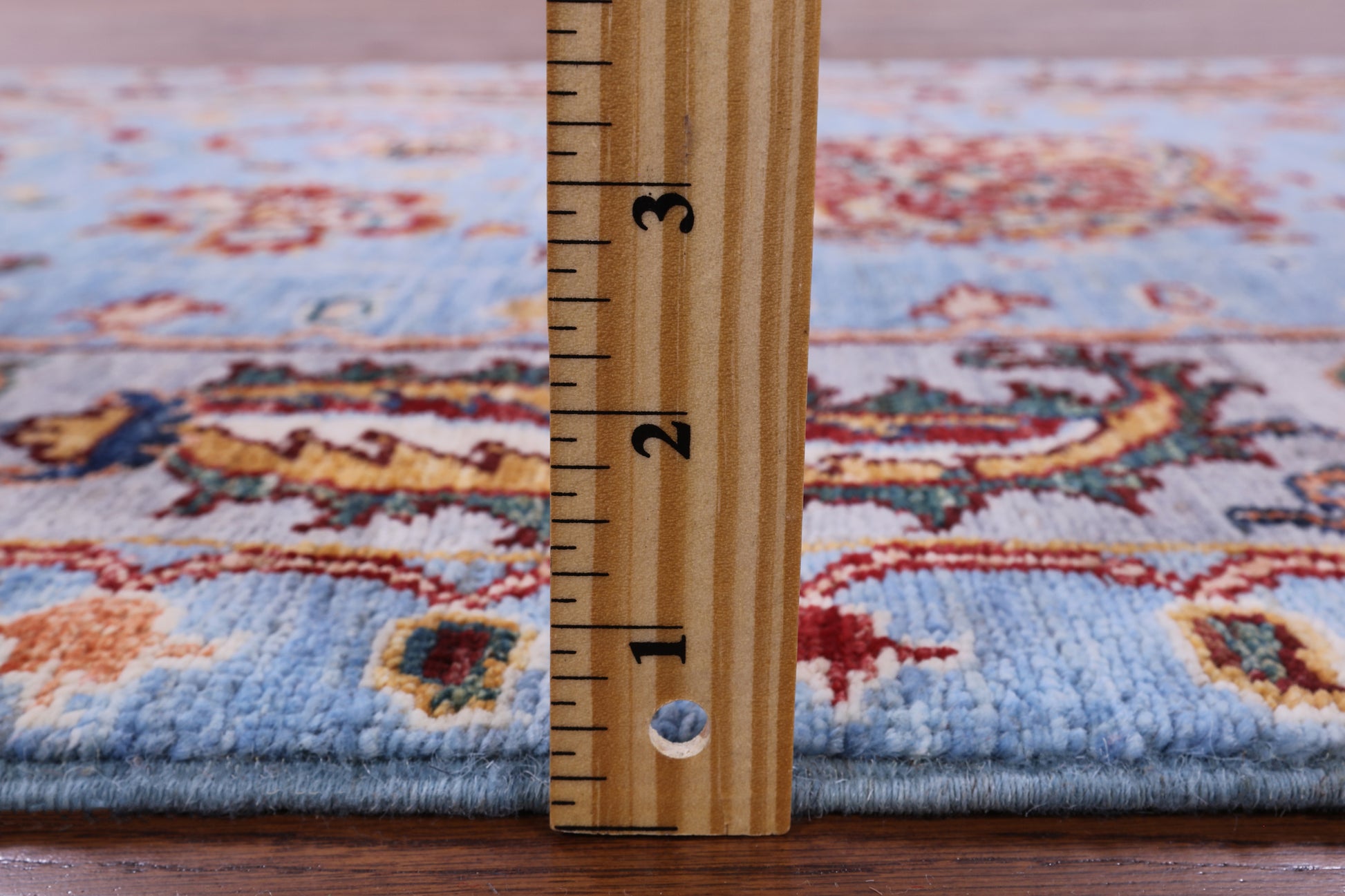 Blue Persian Tabriz Hand Knotted Wool Runner Rug - 2' 8" X 9' 10" - Golden Nile
