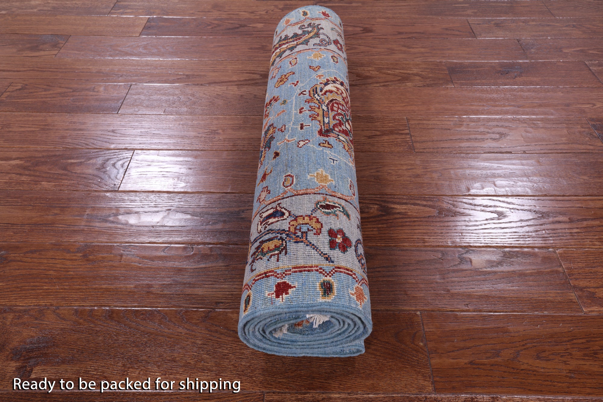 Blue Persian Tabriz Hand Knotted Wool Runner Rug - 2' 8" X 9' 10" - Golden Nile