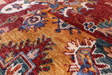 Super Kazak Hand Knotted Wool Runner Rug - 2' 7" X 9' 3" - Golden Nile