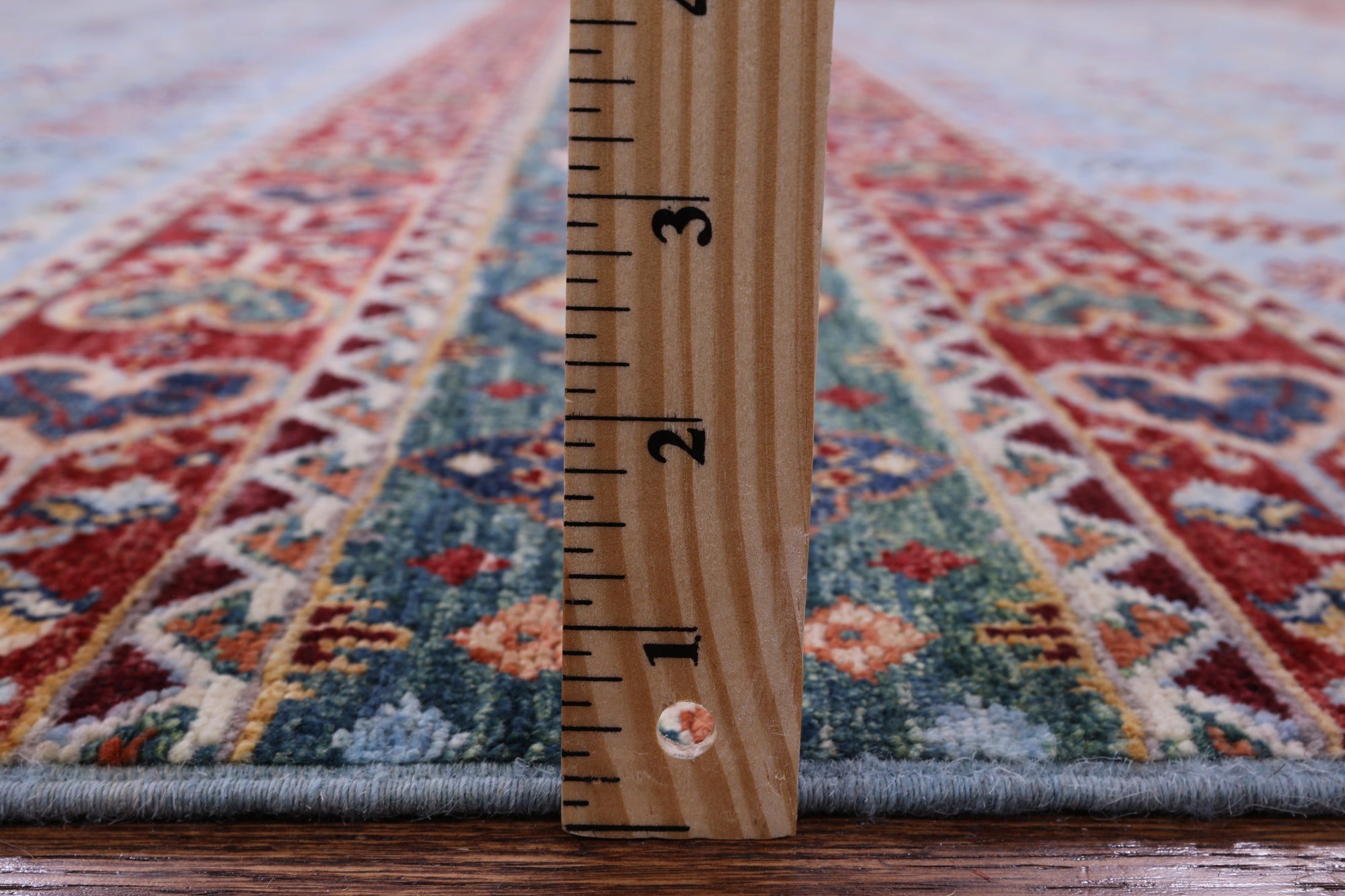 Blue Khorjin Persian Gabbeh Hand Knotted Wool Rug - 8' 1" X 11' 4" - Golden Nile