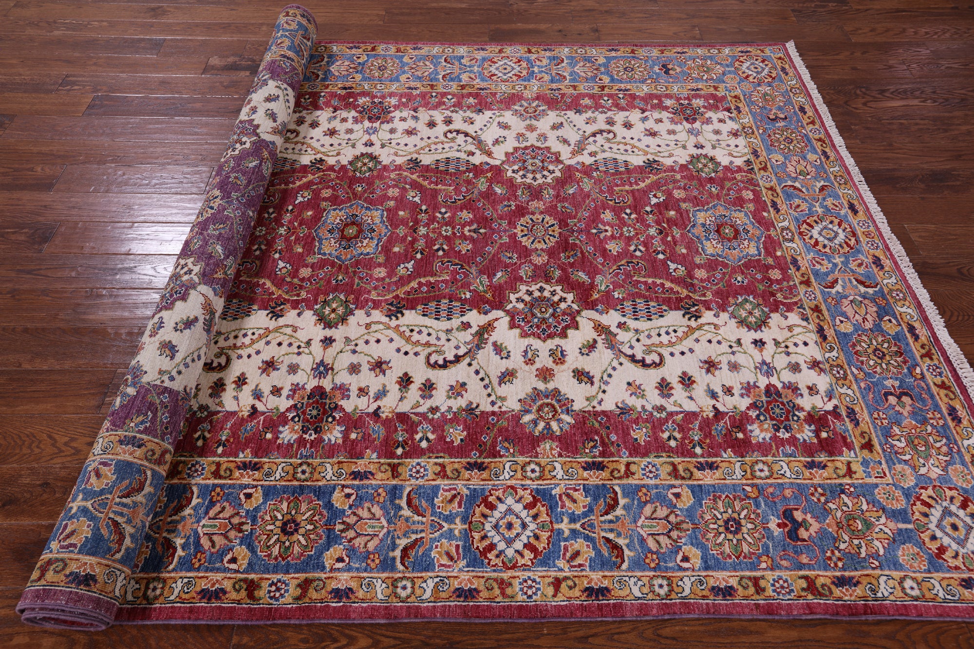 Persian Fine Serapi Hand Knotted Wool Rug - 6' 10" X 9' 9" - Golden Nile
