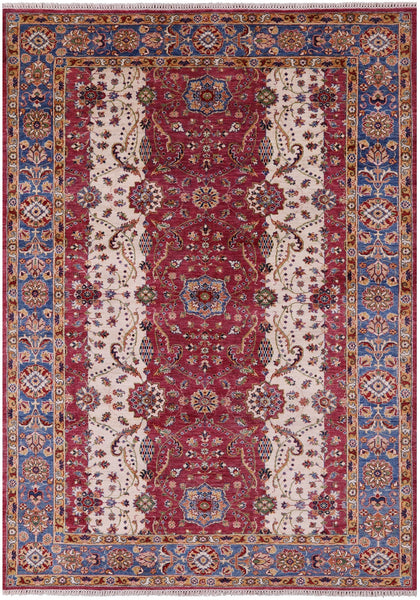 Persian Fine Serapi Hand Knotted Wool Rug - 6' 10" X 9' 9" - Golden Nile