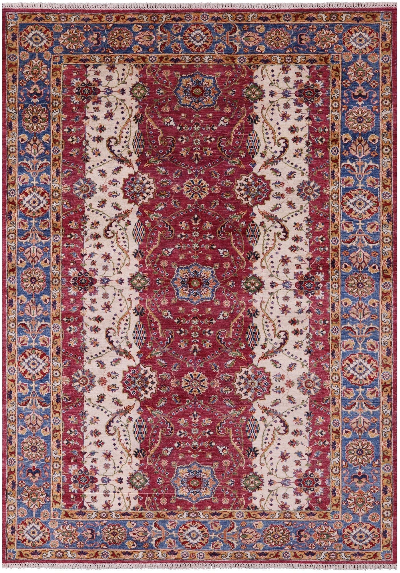 Persian Fine Serapi Hand Knotted Wool Rug - 6' 10" X 9' 9" - Golden Nile