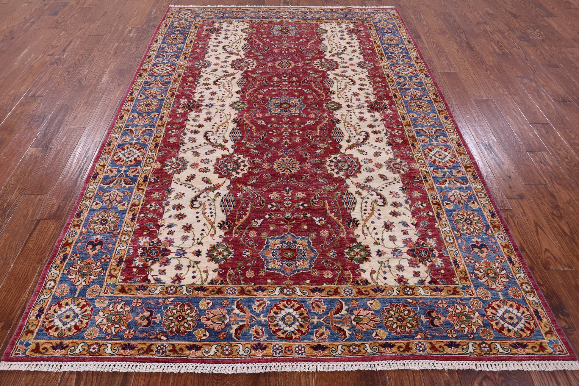 Persian Fine Serapi Hand Knotted Wool Rug - 6' 10" X 9' 9" - Golden Nile