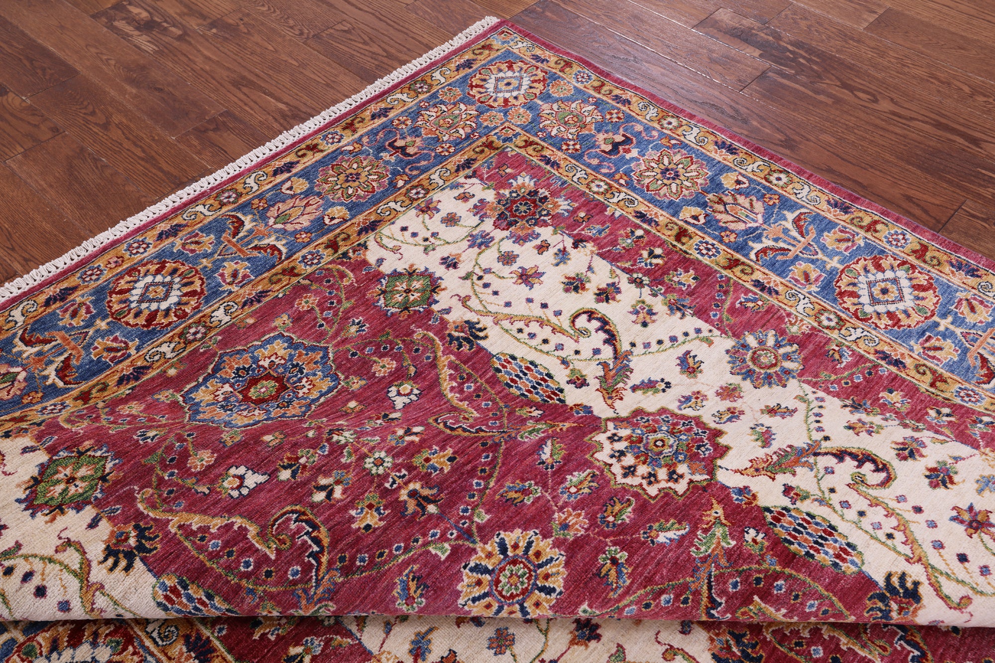 Persian Fine Serapi Hand Knotted Wool Rug - 6' 10" X 9' 9" - Golden Nile