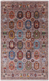 Turkmen Ersari Hand Knotted Wool Rug - 6' 5" X 10' 10" - Golden Nile