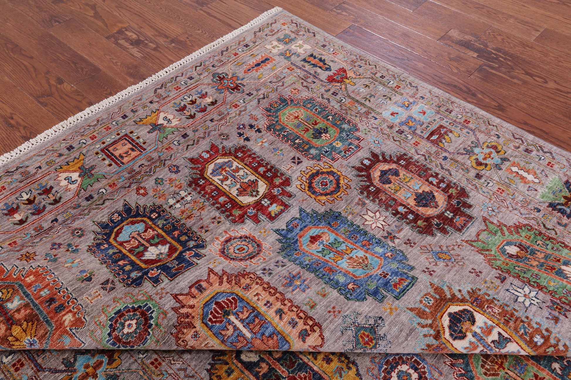 Turkmen Ersari Hand Knotted Wool Rug - 6' 5" X 10' 10" - Golden Nile