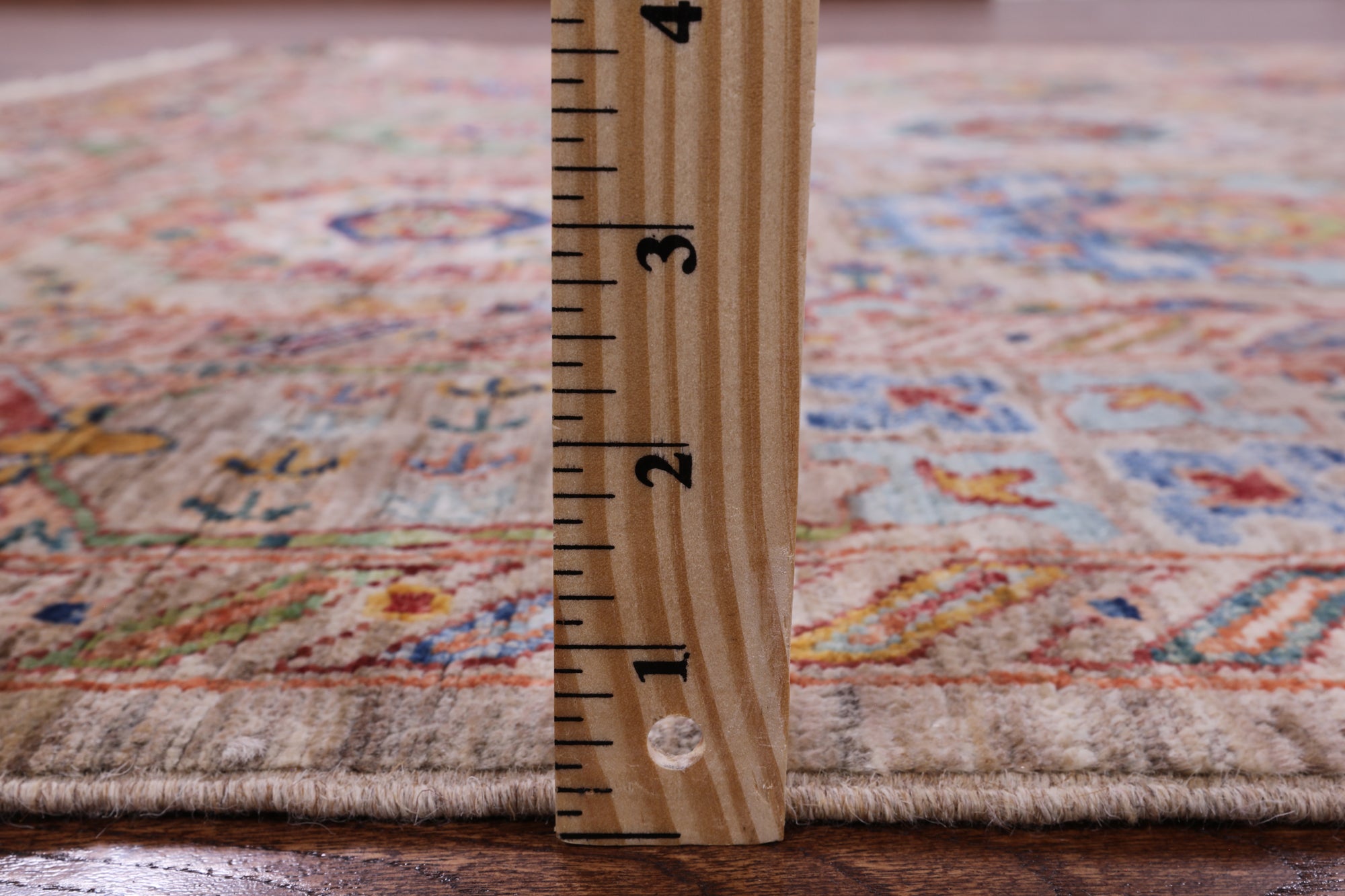 Turkmen Ersari Hand Knotted Wool Rug - 5' 0" X 6' 8" - Golden Nile