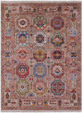 Turkmen Ersari Hand Knotted Wool Rug - 5' 0" X 6' 8" - Golden Nile