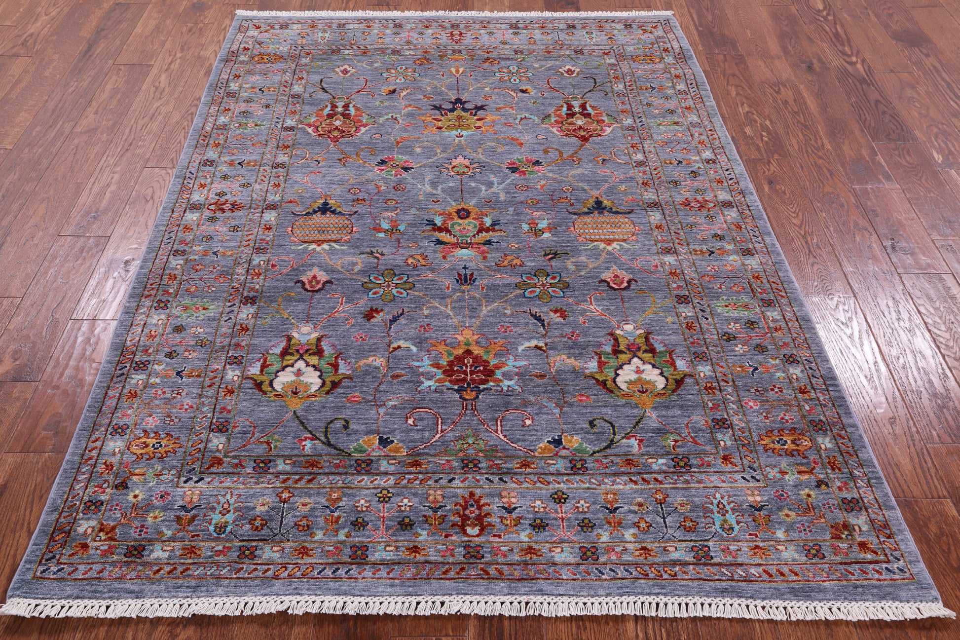 Peshawar Hand Knotted Wool Rug - 5' 1" X 6' 11" - Golden Nile