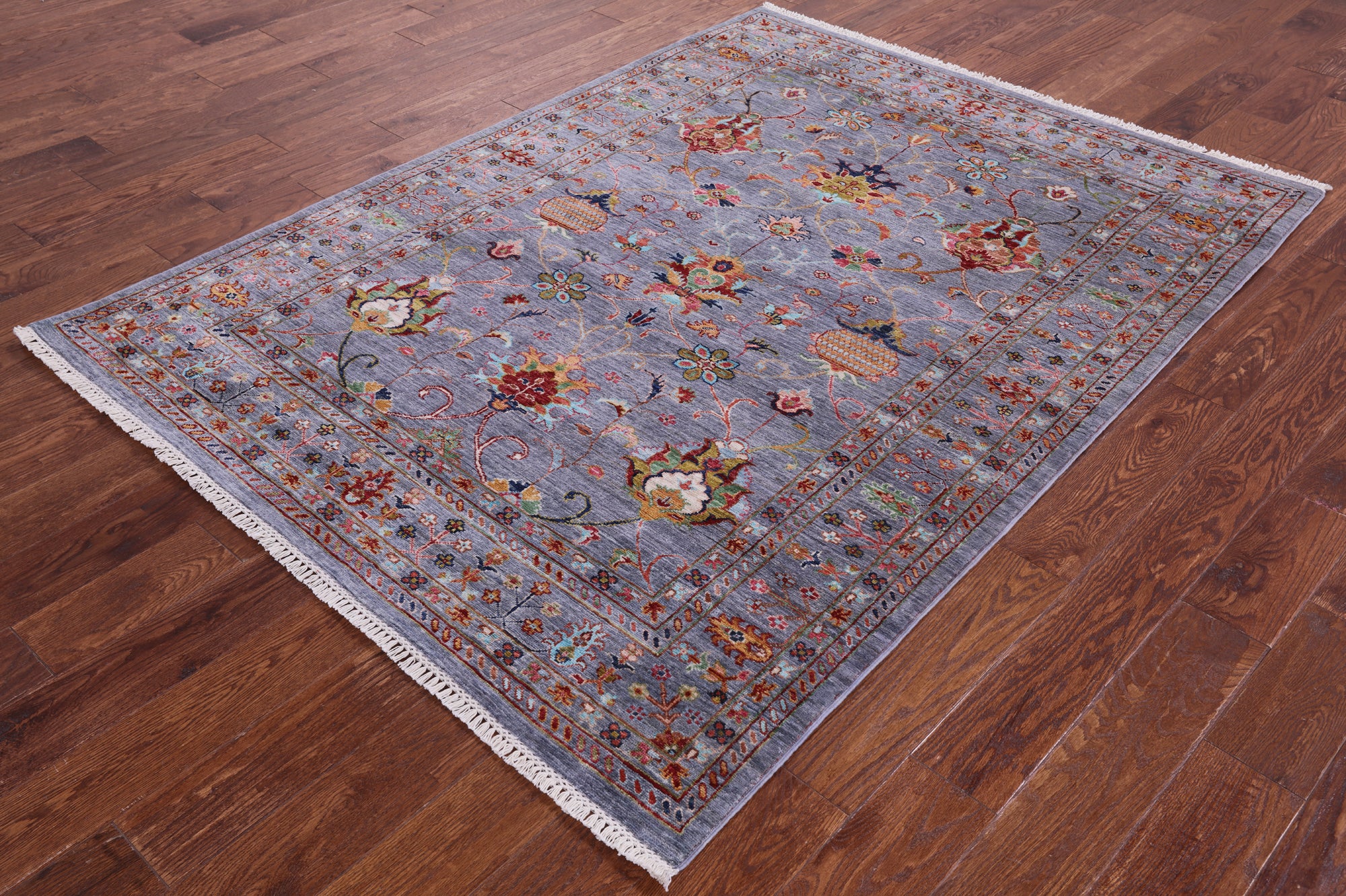Peshawar Hand Knotted Wool Rug - 5' 1" X 6' 11" - Golden Nile