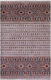 Ivory Khorjin Persian Gabbeh Hand Knotted Wool Rug - 5' 9" X 8' 6" - Golden Nile