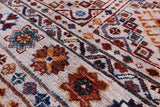 Ivory Khorjin Persian Gabbeh Hand Knotted Wool Rug - 5' 9" X 8' 6" - Golden Nile