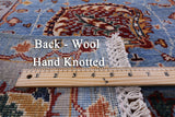 Blue Peshawar Hand Knotted Wool Runner Rug - 2' 10" X 9' 10" - Golden Nile