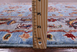 Blue Peshawar Hand Knotted Wool Runner Rug - 2' 10" X 9' 10" - Golden Nile