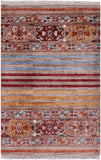 Khorjin Persian Gabbeh Hand Knotted Wool Rug - 2' 8" X 4' 0" - Golden Nile
