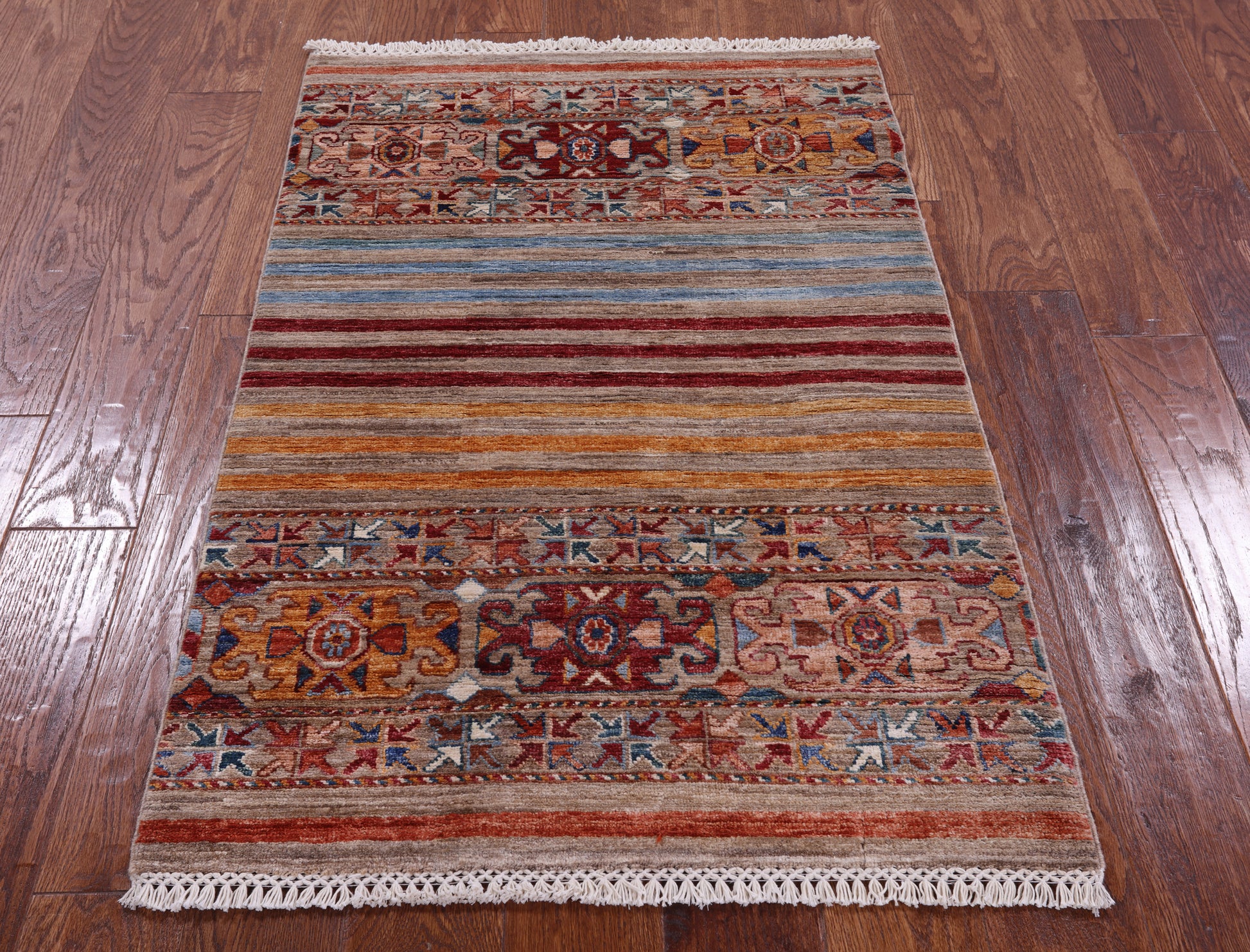 Khorjin Persian Gabbeh Hand Knotted Wool Rug - 2' 8" X 4' 0" - Golden Nile