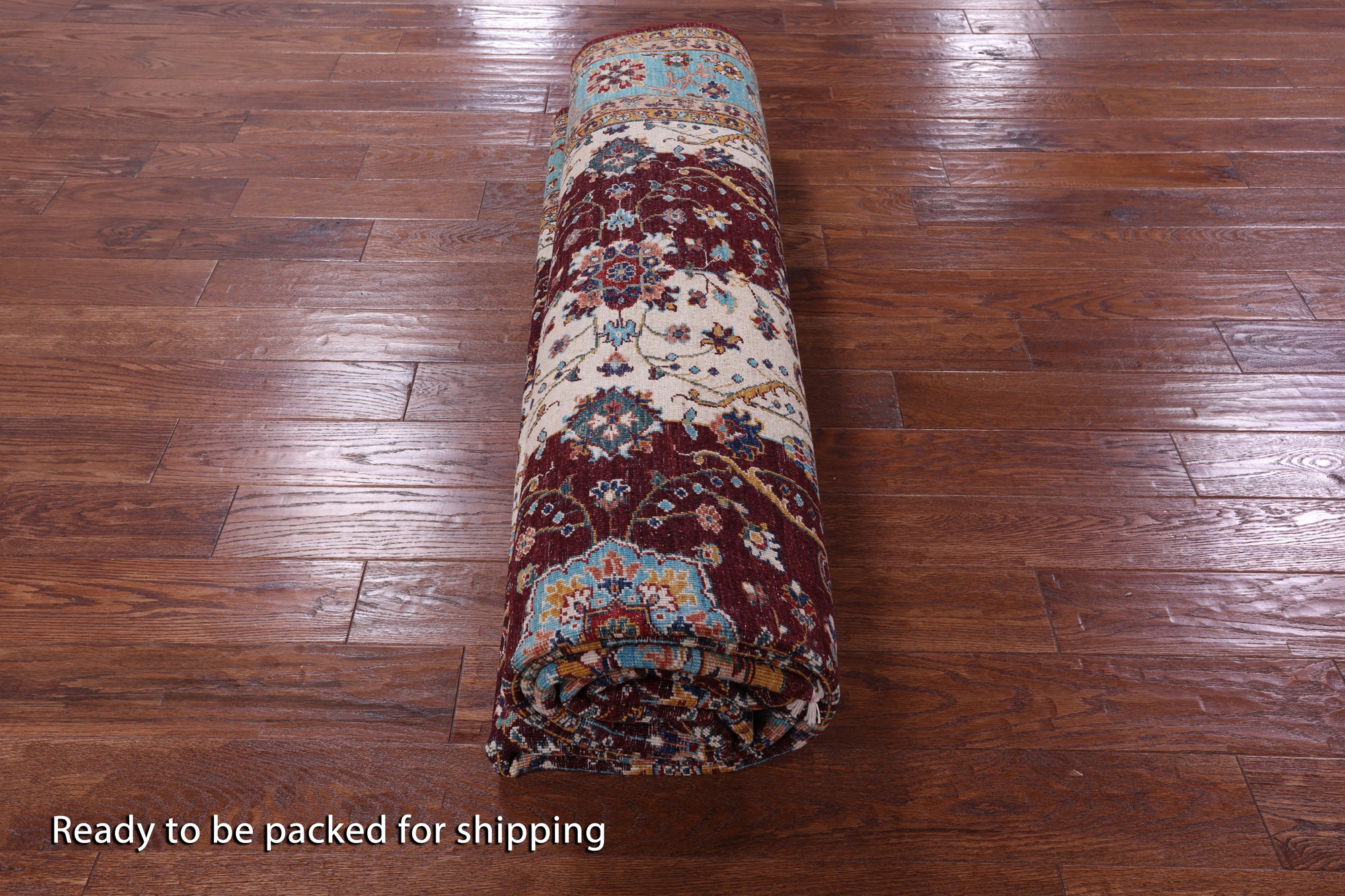 Persian Fine Serapi Hand Knotted Wool Rug - 8' 10" X 12' 2" - Golden Nile