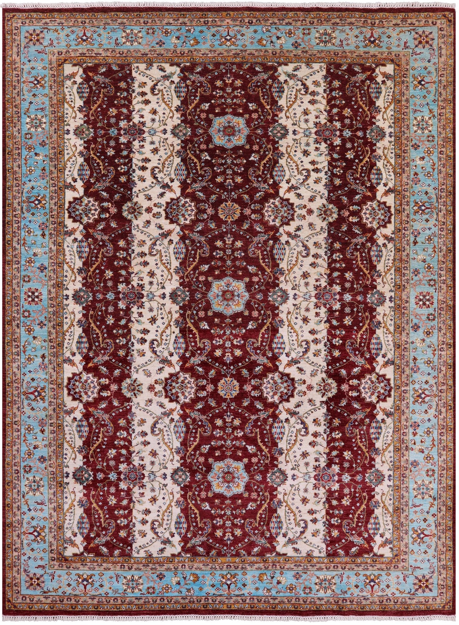 Persian Fine Serapi Hand Knotted Wool Rug - 8' 10" X 12' 2" - Golden Nile